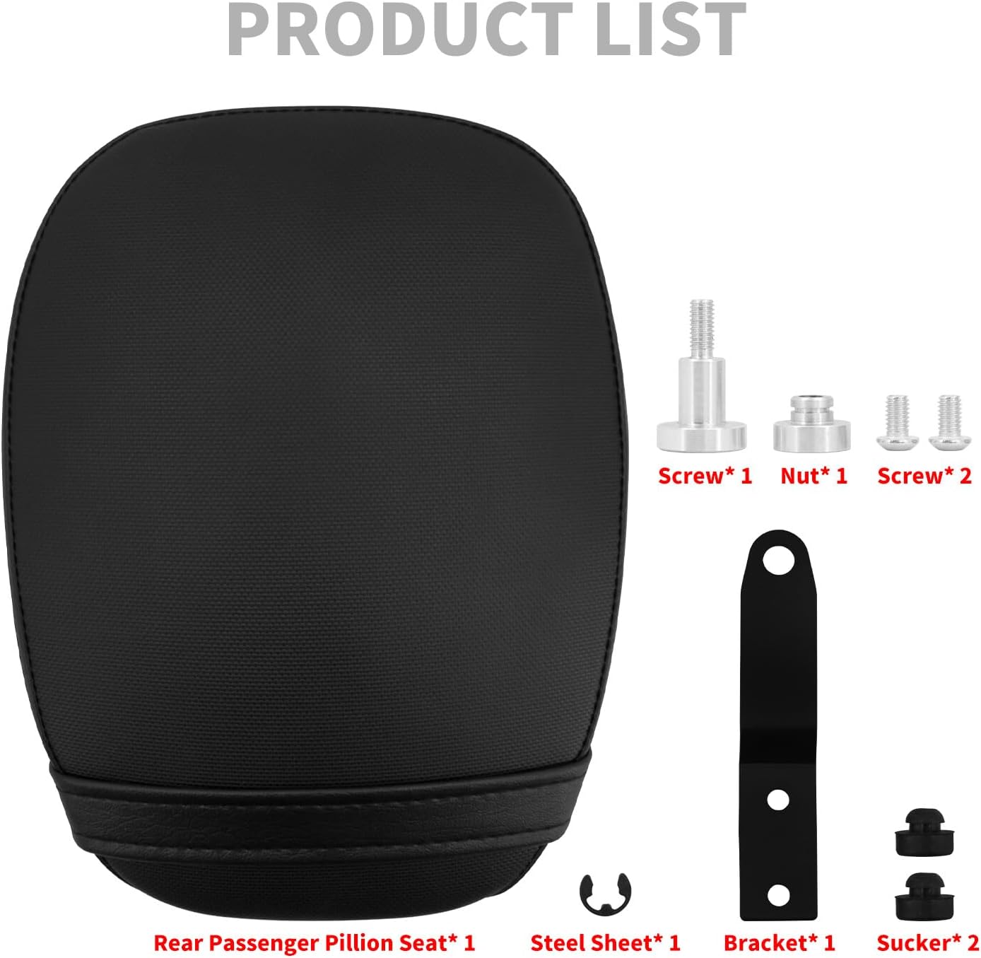 ya 5 8.24 baidi Rear Passenger for SEAT Pillion Pad for Harley Sportster Iron 883 1200 48 72 10-2015