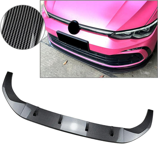 ya 2 8.15 Front Splitter Spoiler Lip Body Kit for VW for Golf MK8 GTD GTE R R-Line Car Black