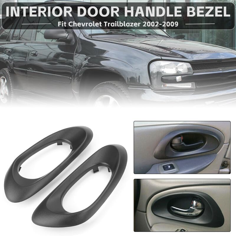 ya 10 9.16 baidi 2X Rear LH&RH Interior Door Handle Bezel for 2002-2009 for Chevrolet Trailblazer