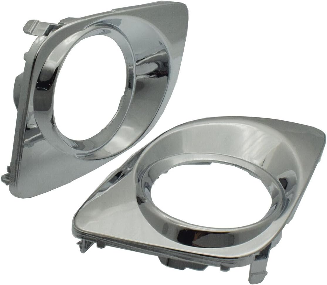 ya 4 8.10 Front bumper fog light hole cover inserted into LH right grip 2 pieces chrome suitable for Toyota Venza 09-12