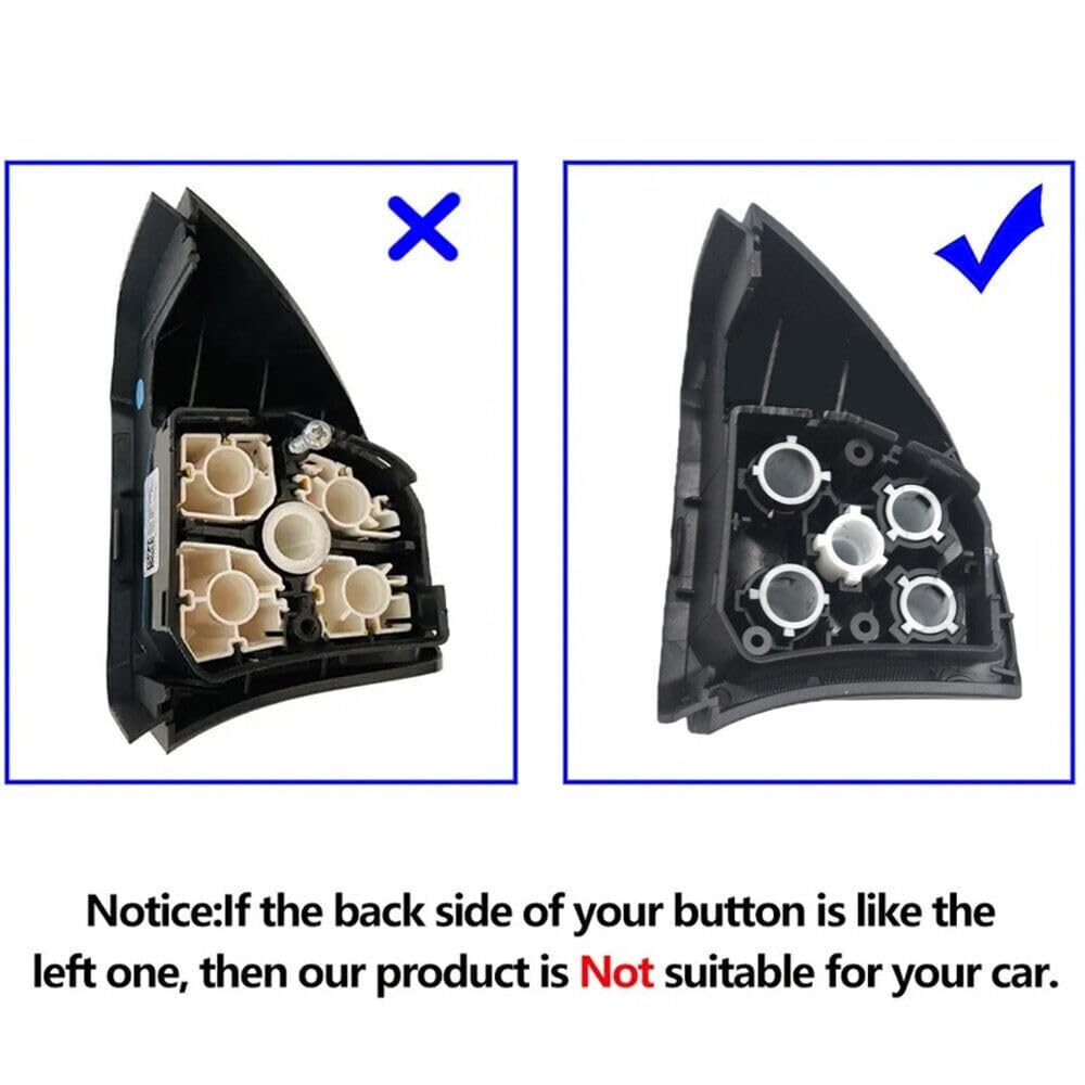 ya 4 8.8 One Pair of Steering Wheel Switch Buttons Gray for Mercedes ML GL Class W164 W251 2006-2009