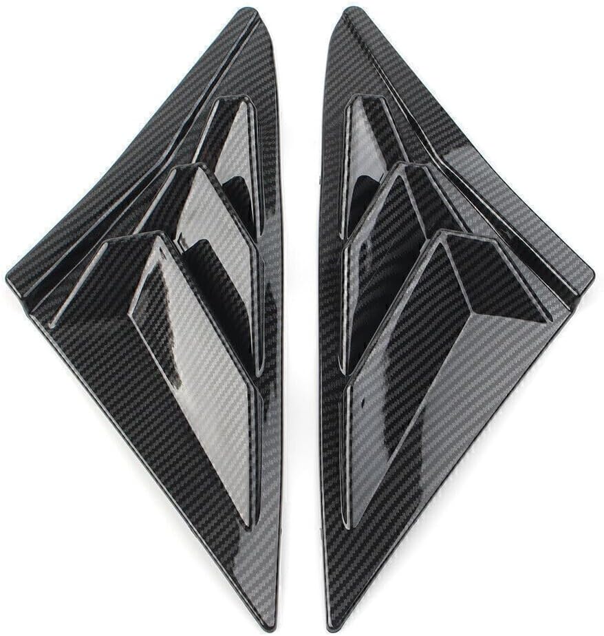 ya 4 8.14 Carbon Fiber Window Louver Rear Side Vent Cover for Honda for Civic Hatchback 16-21