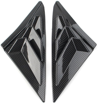 ya 4 8.14 Carbon Fiber Window Louver Rear Side Vent Cover for Honda for Civic Hatchback 16-21