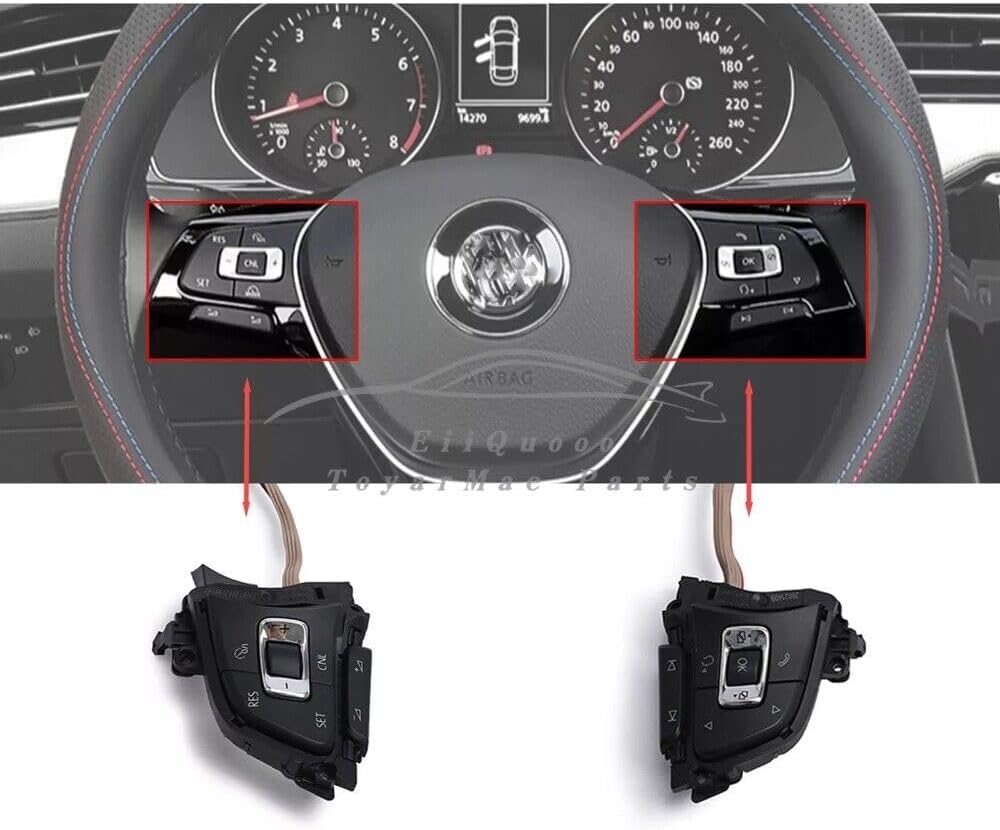 ya 8 8.24 baidi Steering Wheel Buttons for VW for Golf Mk7 5G0959442P 2014~2021 Multi-function
