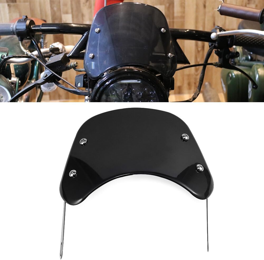 ya 2 8.15 Motorcycle Headlight Windshield Universal Windscreen For 5-7 Round Headlamp