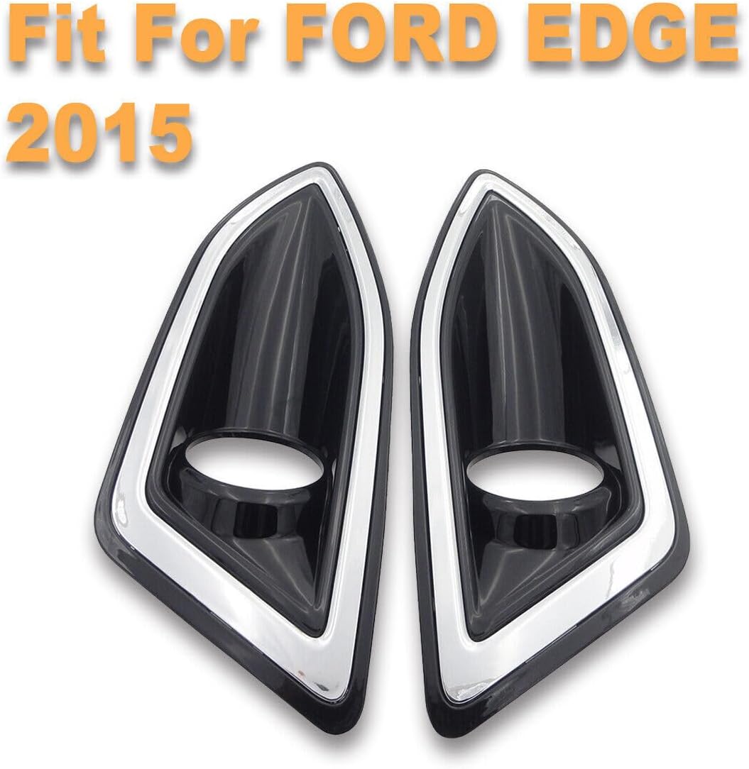ya 7 8.24 baidi 1Pair Chrome Front Fog Lamp Light Cover Bezel Left & Right for Ford Edge 2015