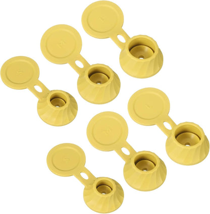 ya 14 9.20 baidi 6 Pcs Bottle Emptying Caps 3 Sizes Shampoo ide Down Bottle Caps, Yellow-1