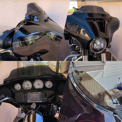 ya 23 10.7 baidi 6 Light Smoke Wave Windshield Windscreen for Harley Touring Electra Glide 96-13a