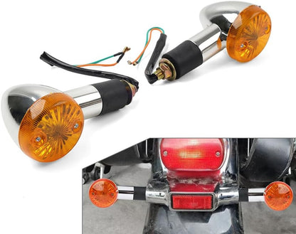 ya 10 9.16 zhengce 2x Amber Turn Signal Lights 10mm for Suzuki Boulevard C109R C50 C90 S 40