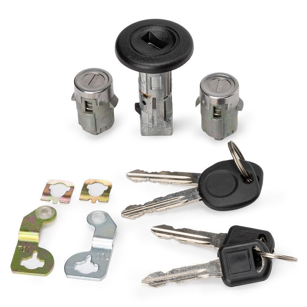 ya 4 8.8 Ignition and Door Lock Cylinder with Key for Universal Silverado Tahoe 2001-2006