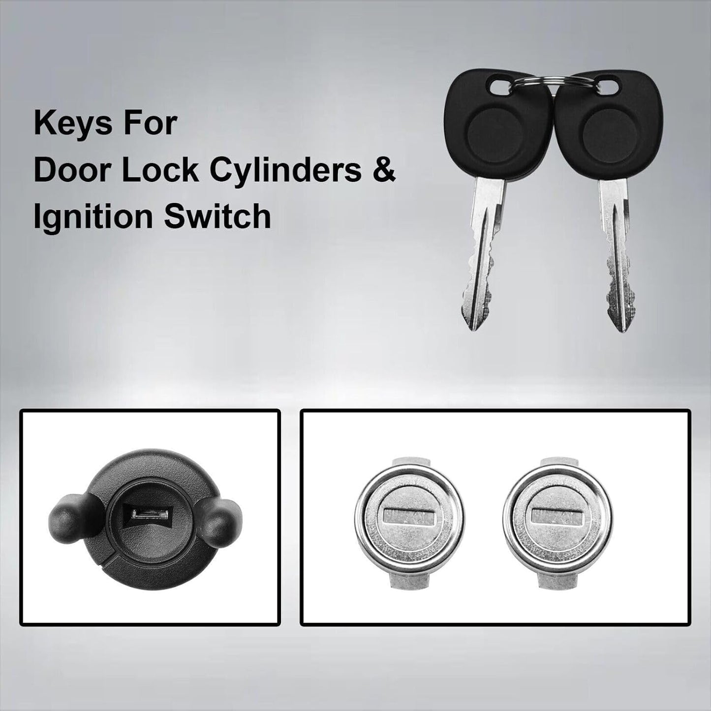 ya 6 8.24 baidi Ignition Switch Door Lock Cylinder 2 Keys for Chevy Tahoe Silverado GMC Sierra