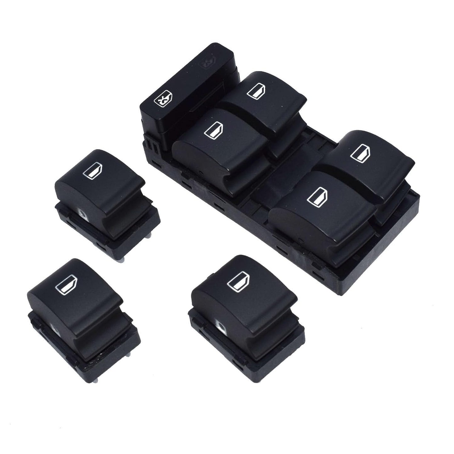 ya 4 8.8.2 4-Piece Master Passenger Power Window Switch Panel Set for Audi A4 2002-2008 