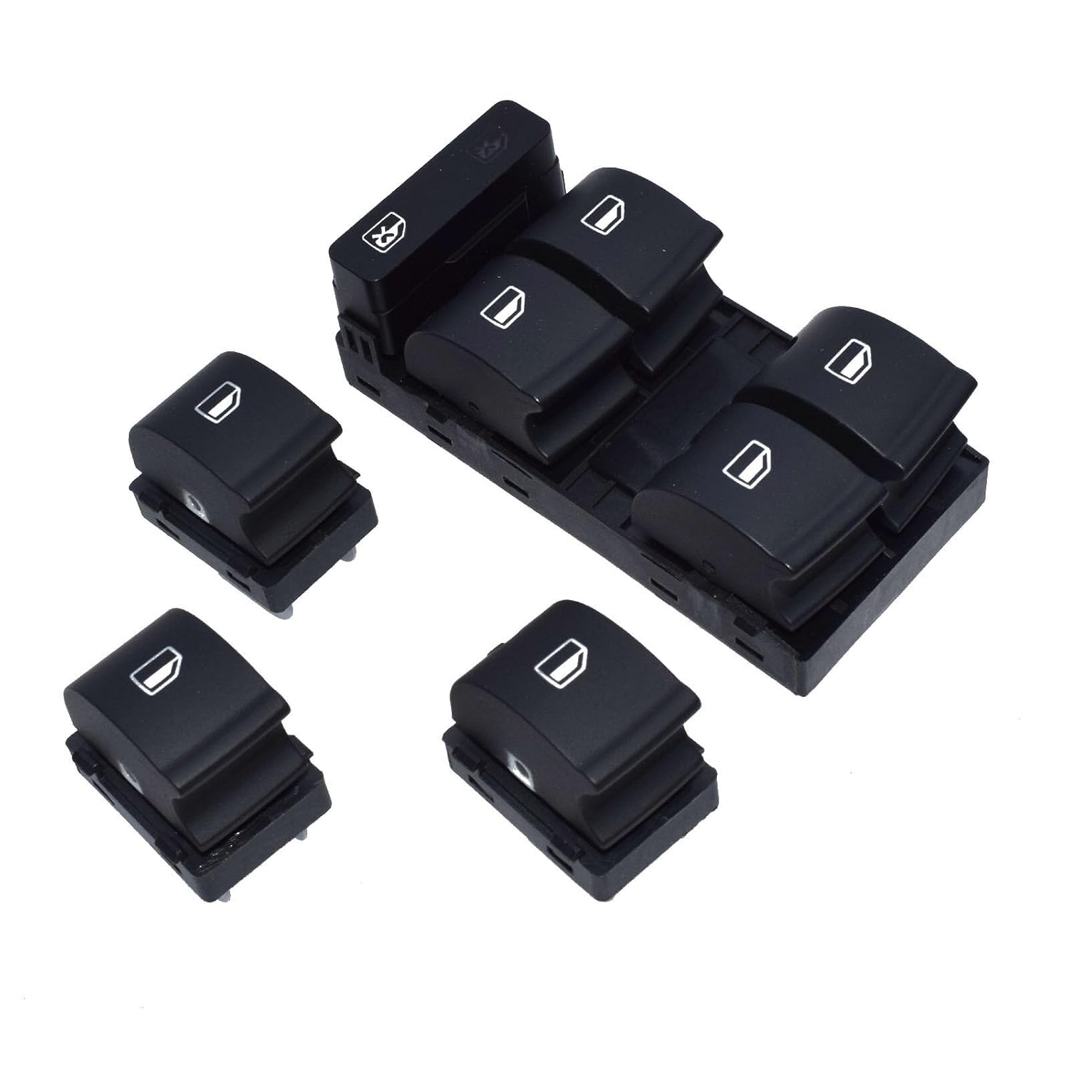 ya 4 8.8.2 4-Piece Master Passenger Power Window Switch Panel Set for Audi A4 2002-2008 