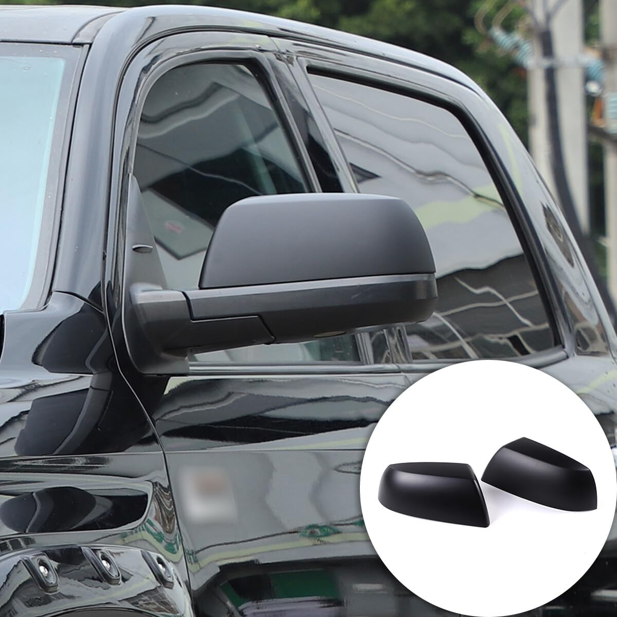 ya 11 9.14 baidi2-Pack Matte Black Side Mirror Cover Trim for Toyota Tundra/Sequoia 2007-2021-