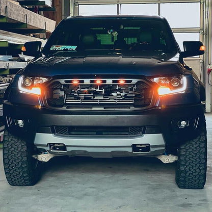 ya 7 8.24 baidi Grille Light Kit for Ford Ranger 2019-23 Amber LED Light Bar Raptor Style 3 LED