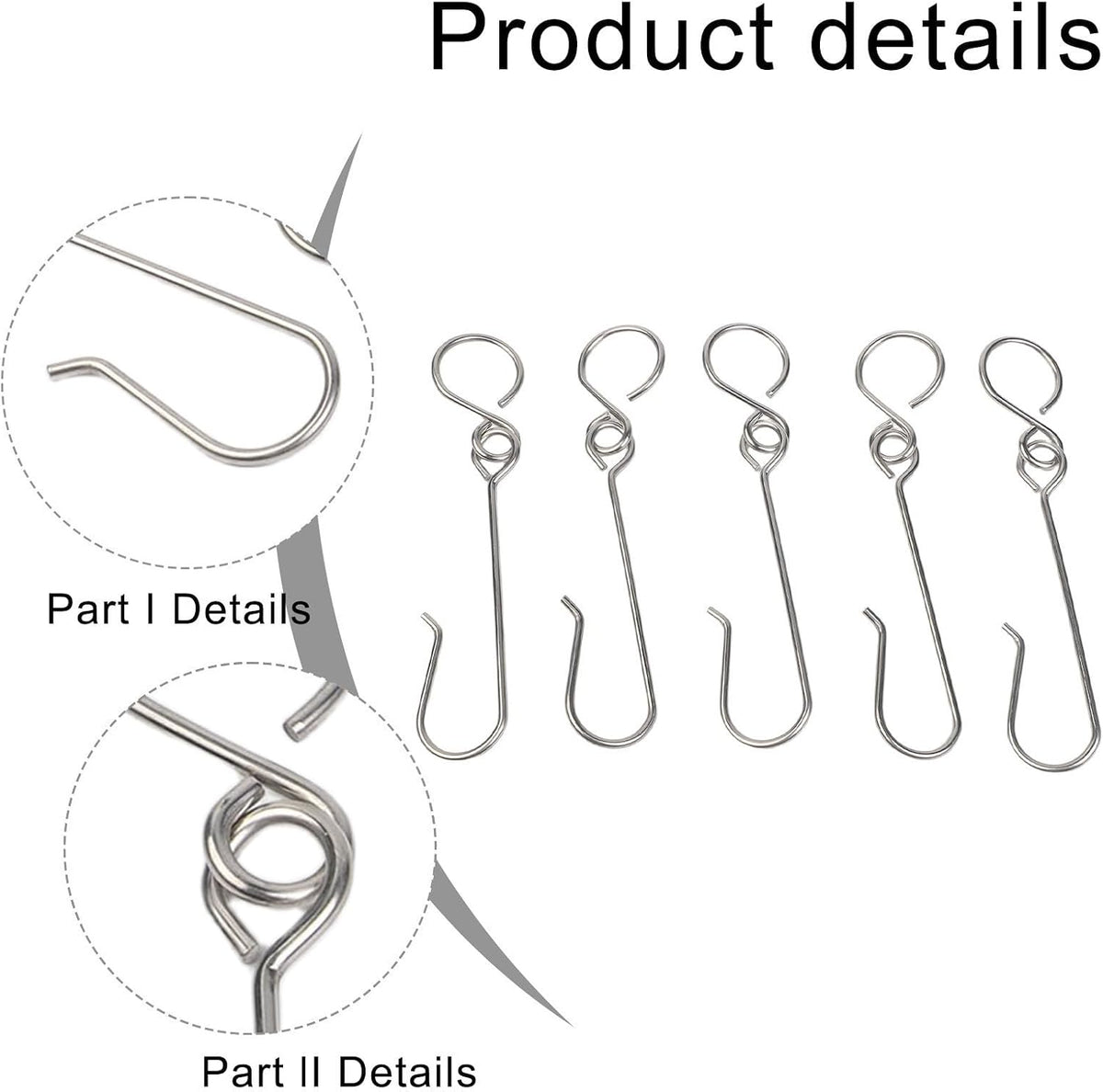 ya 28 10.13 baidi Stainless Steel Hook Set for MAPP Propane Bottles 5PCS Lightweight Clips