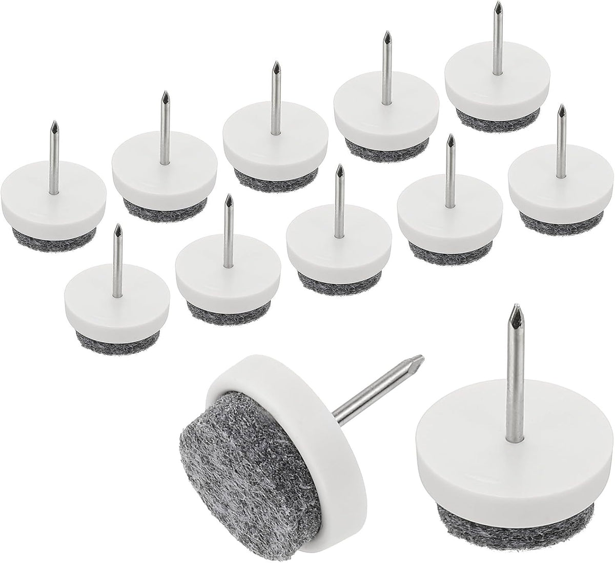 ya 26 10.21 baidi 40 Pcs 0.71 Screw-on Furniture Felt Pad Chair Leg Floor Protectors White