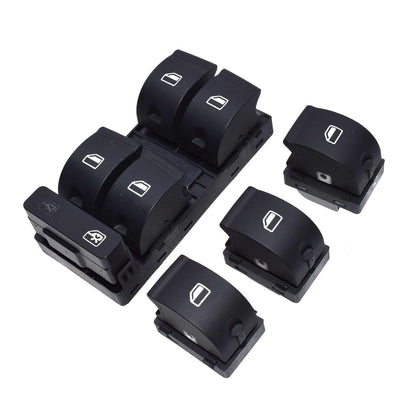 ya 4 8.8.2 4-Piece Master Passenger Power Window Switch Panel Set for Audi A4 2002-2008 