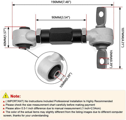 ya 13 9.15 baidi 6x Front Upper Lower Control Arms & Rear Camber Kit for Honda for Civic EK 1996-2000