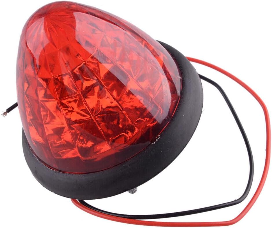 ya 4 8.14 2 Pack Red Honeycomb Side Marker Clearance Light Grommet Light Trailer Truck 16-LED