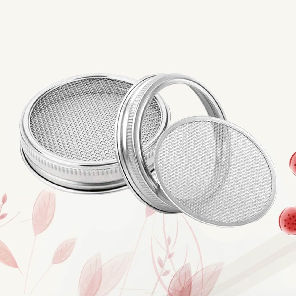 ya 14 9.20 baidi 2 Pcs Sprouting Lids Stainless Steel Food Grade Jar Kit Fermenting-1