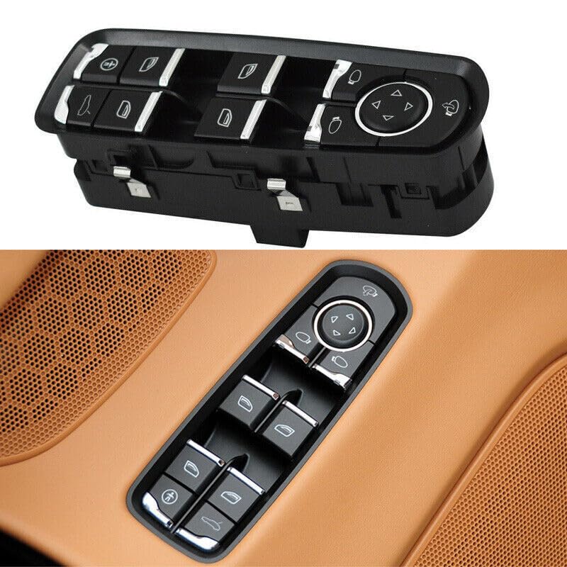 ya 6 8.24 baidi Front Window Control Switch Button Fits 11-19 for Porsche Cayenne 11-16 for Panamera 