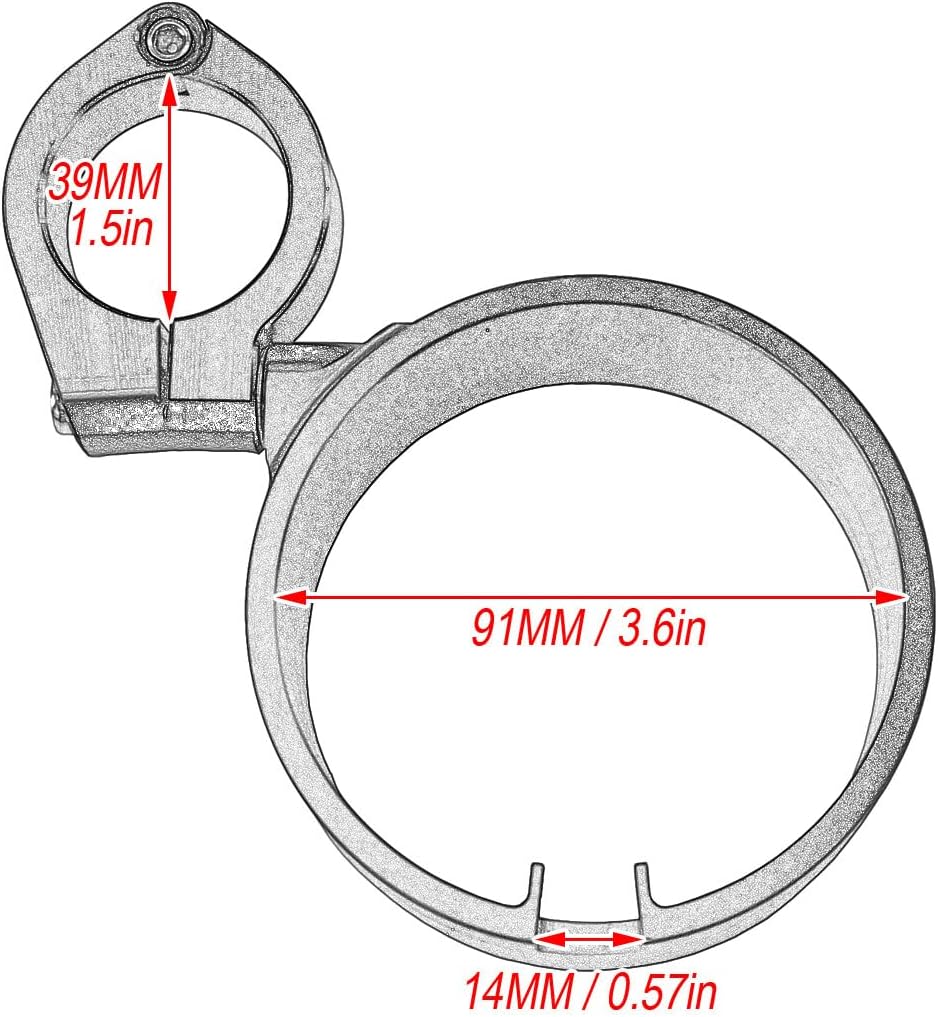 ya 4 8.14 Front Indicator Handlebar Clamp Cover + Side Speedometer Bracket Fit for Harley