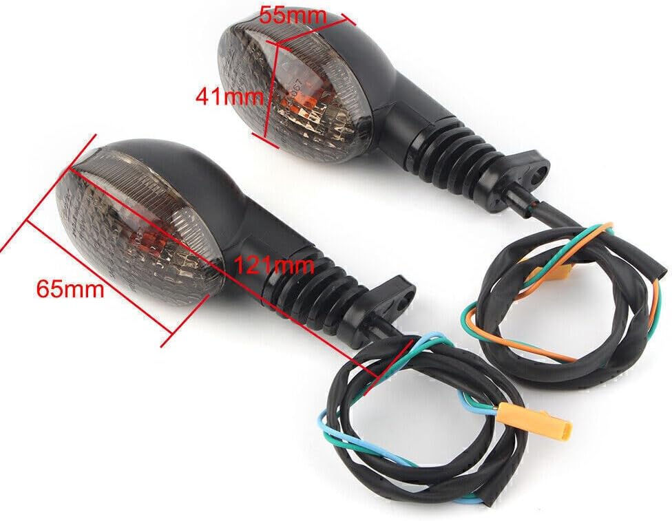 ya 2 8.15 2x Turn Signal Light Indicator Lamp Bulb Fit for Kawasaki 250R Smoke/Clear