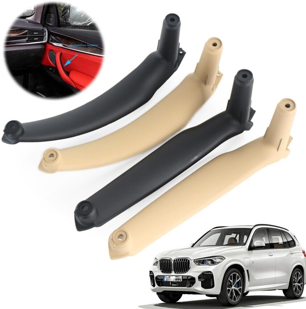 ya 2 8.15 Interior Right/Left Door Handle Panel Pull Cover Black Beige for BMW X5 X6 E70