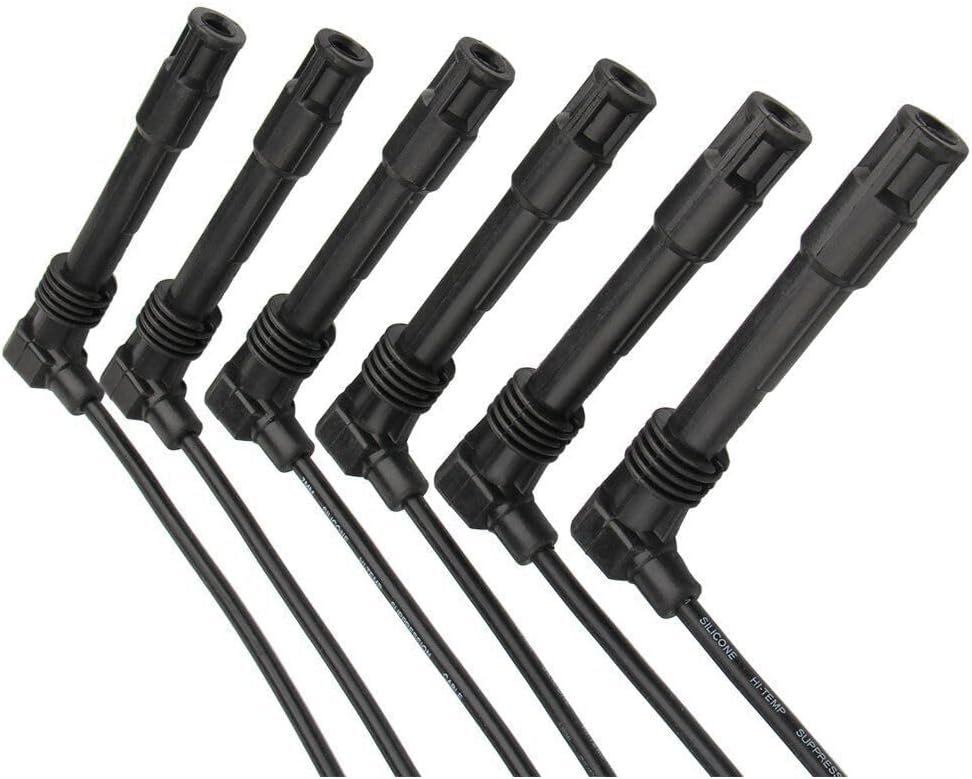 ya 4 8.10 6PCS Ignition Spark Plug Wire Cable for Audi A6 Quattro 2001 Avant 2.8 250079696