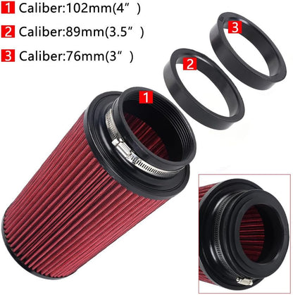 ya 13 9.15 baidi 3, 3.5, 4, 10.5 Tall Red Per for MAN ce High Flow Cold Air Intake Air Filter