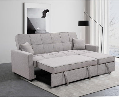 ya 28 10.13 baidi Light Gray 83 Sofa Bed,3 Seater, Pull Out Couch,Adjustable Backrest,Conver