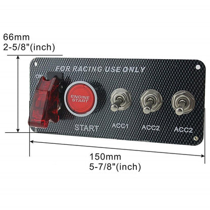 ya 3 8.24 baidi Racing Start/Stop Button Power Switch Carbon Fiber Panel Button Ignition Engine 