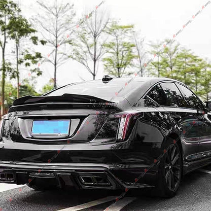 ya 6 8.24 baidi FOR 2020-25 for Cadillac CT5 PSM STYLE HIGHKICK DUCKBILL GLOSS BLACK TRUNK SPOILER