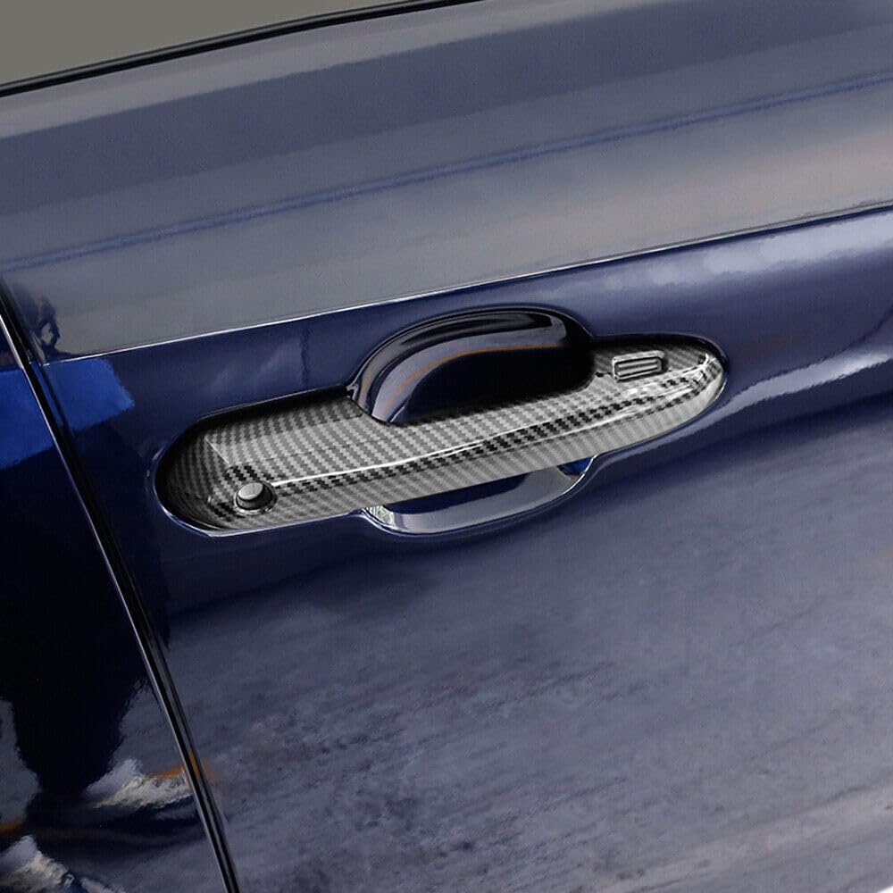 ya 2 8.15 Carbon Fiber Outside Door Handle Cover Trim for 2020-2023 for Toyota Highlander 