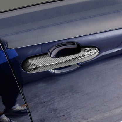 ya 2 8.15 Carbon Fiber Outside Door Handle Cover Trim for 2020-2023 for Toyota Highlander 