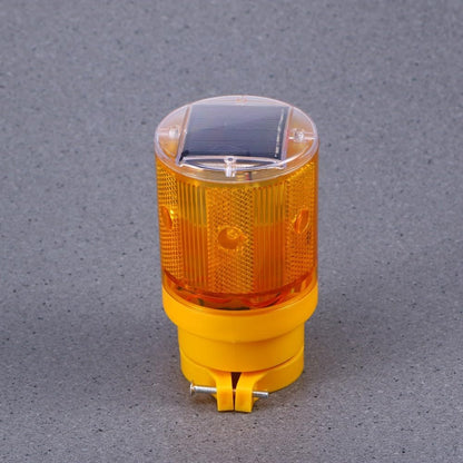 ya 13 9.15 baidi 2 Pcs Solar Warning Light Flashing Construction Emergency Strobe Orange Led
