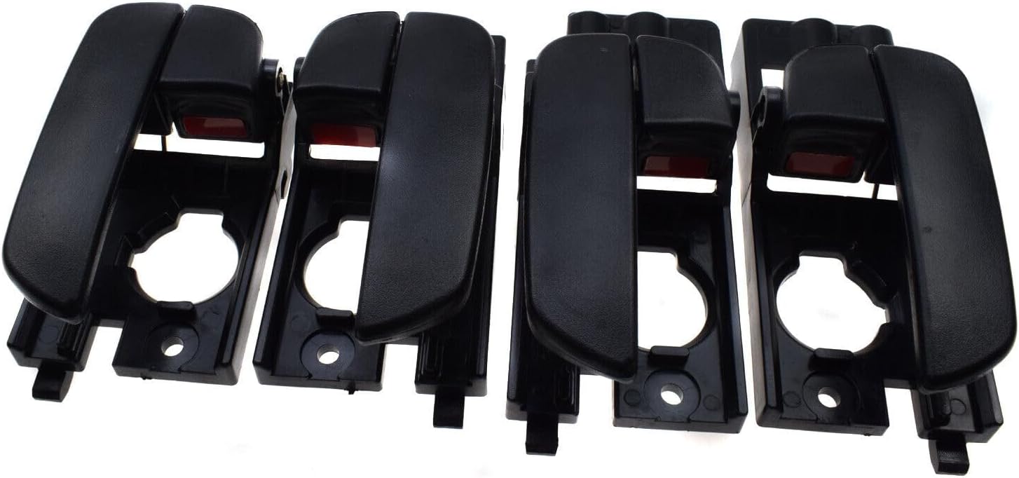 ya 4 8.8.2 Black Set 4pcs Front and Rear LH RH Interior Door Handles 2007-2011 for Hyundai Accent 