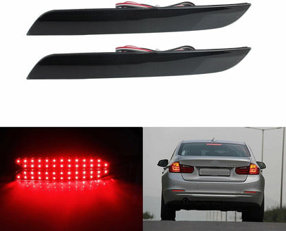 ya 13 9.15 baidi For for BMW F32 F33 4-Series 2012-16 Pre-LCI Smoke Rear Bumper Reflector Tail Lights