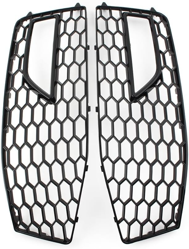 ya 9 10.24 Fit for Audi A4 B8.5 S4 RS4 2x Honeycomb Bumper Fog Light Grille Cover