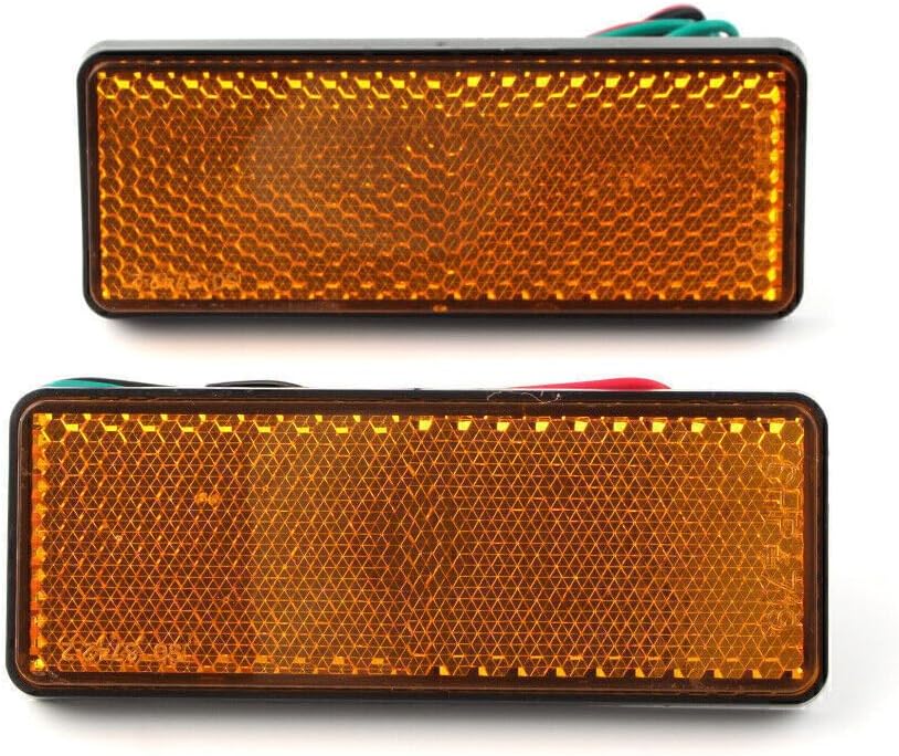 ya 11 9.14 zhengce Paired universal rectangular LED reflectors turn signal tail brake light wh
