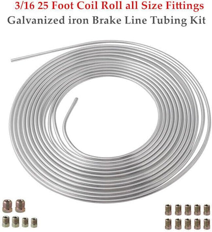 ya 10 9.16 baidi Automotive galvanized iron brake pipe 3/16 inch 25 foot coil roller joint kit