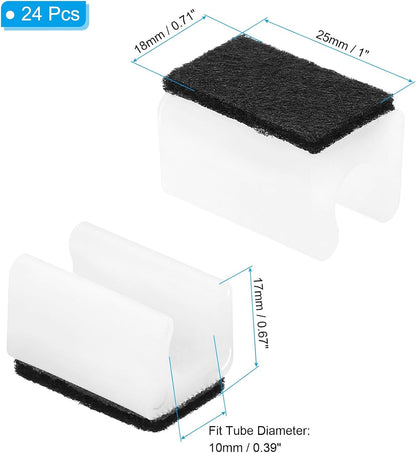 ya 26 10.21 baidi 24pcs U Chair Leg Caps, 14mm U Shaped Chair Leg Floor Protector Tangle, White