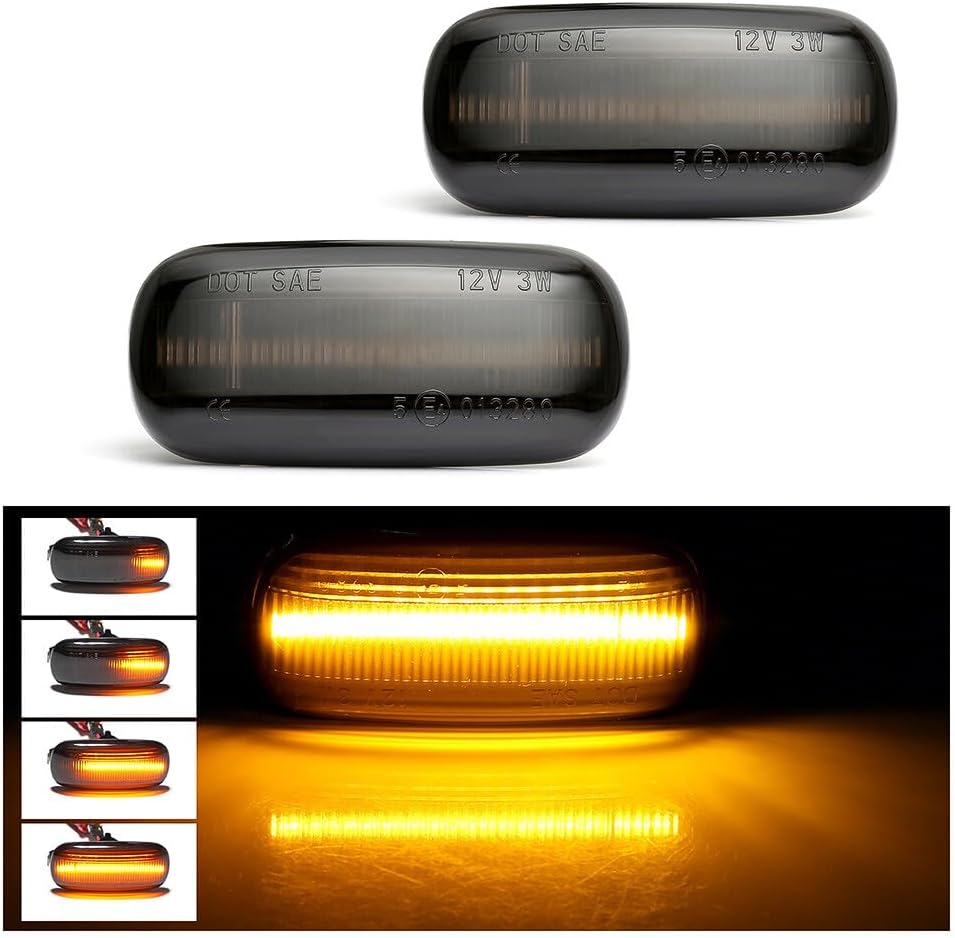 ya 7 8.24 baidi 2pcs LED Marker Light Sequential Turn Signal Amber Lights for Audi A4 S4 B6 B7