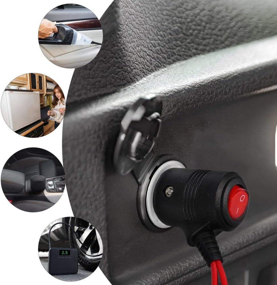 ya 12 10.8 zhengce Cigarette Lighter Switch Car Extension Cord Wire Adapter to Plug Outlet