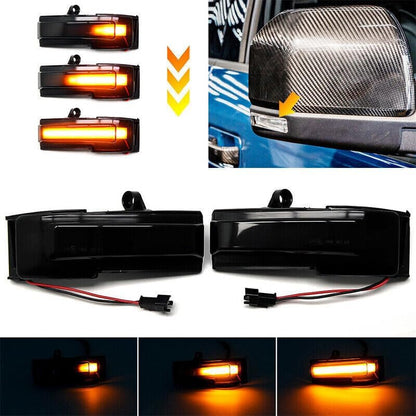 ya 4 8.10 2-piece set suitable for Ford F-150 Raptor 2015-2020 LED dynamic side mirror turn signal lights