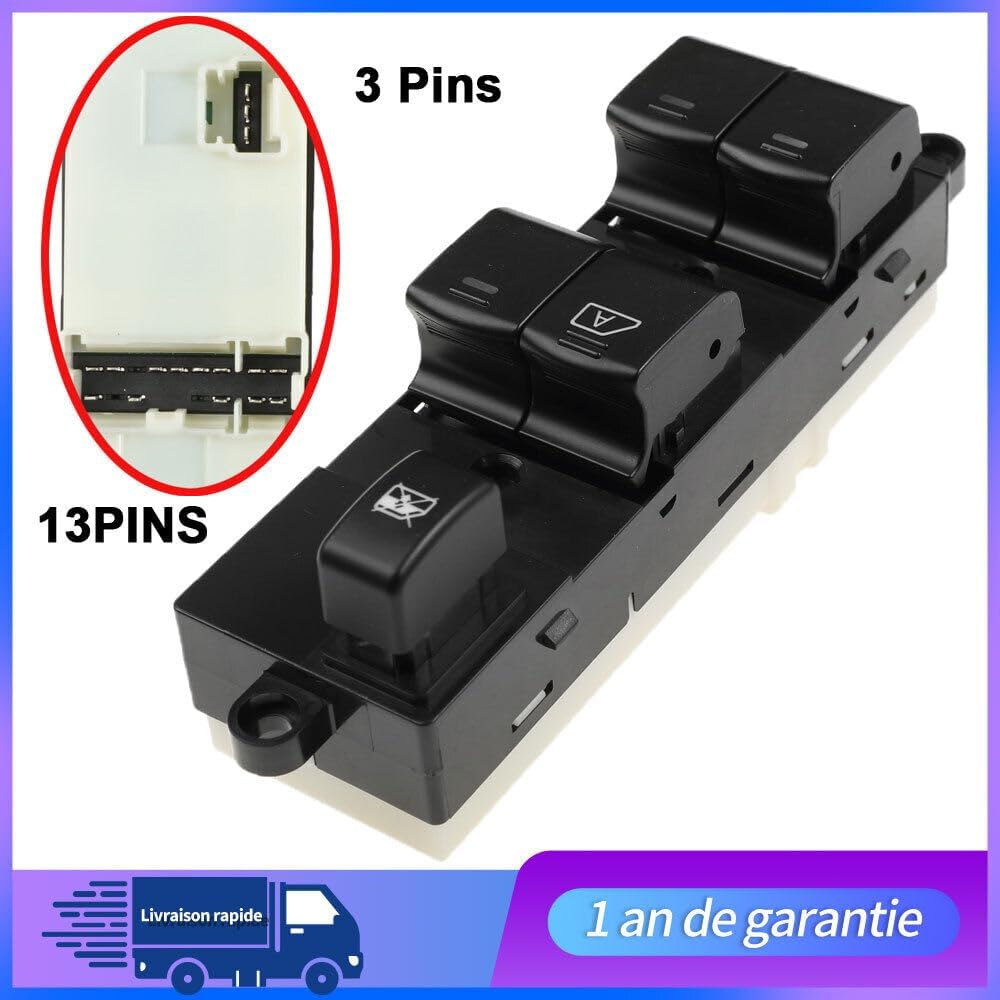 ya 4 8.8 Commande Leve Vitre 16 Broche Pour Qashqai Note E11 Lumiere 254019U12B Neuf