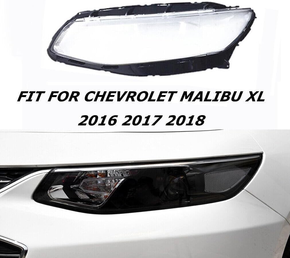 ya 4 8.10 Left Headlamp Cover Headlight Lens Clear for Chevrolet Malibu XL 2016 2017 2018