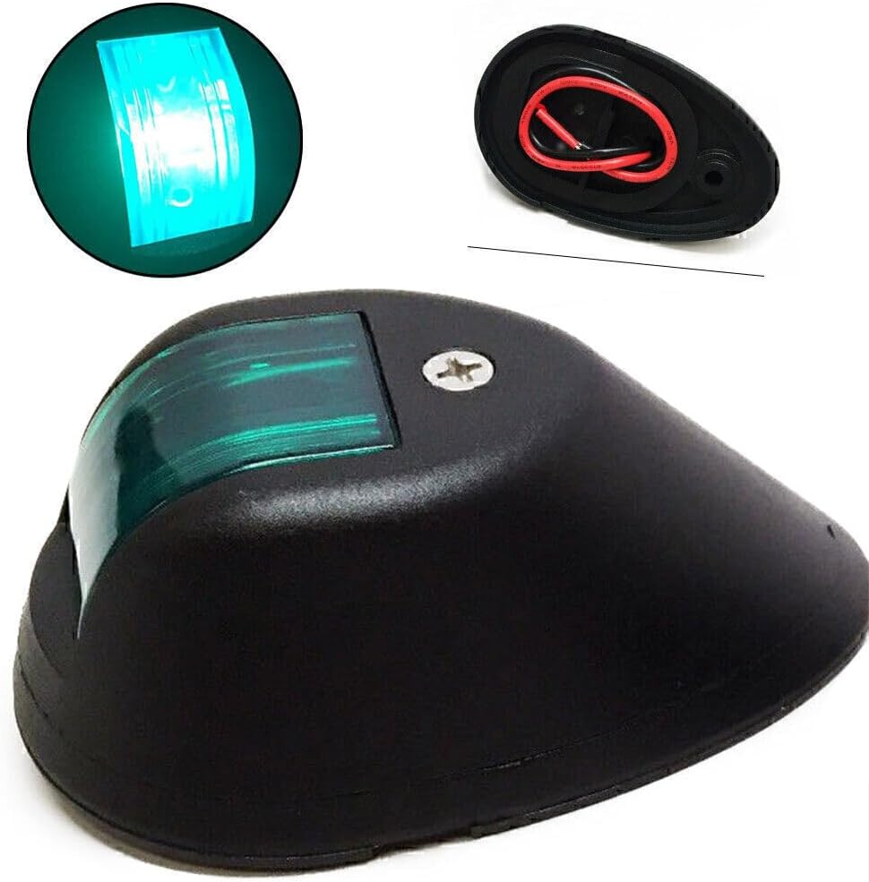 ya 4 8.14 1pc Green Marine Boat Yacht 12V LED Bow Navigation Light NAV Lamp New