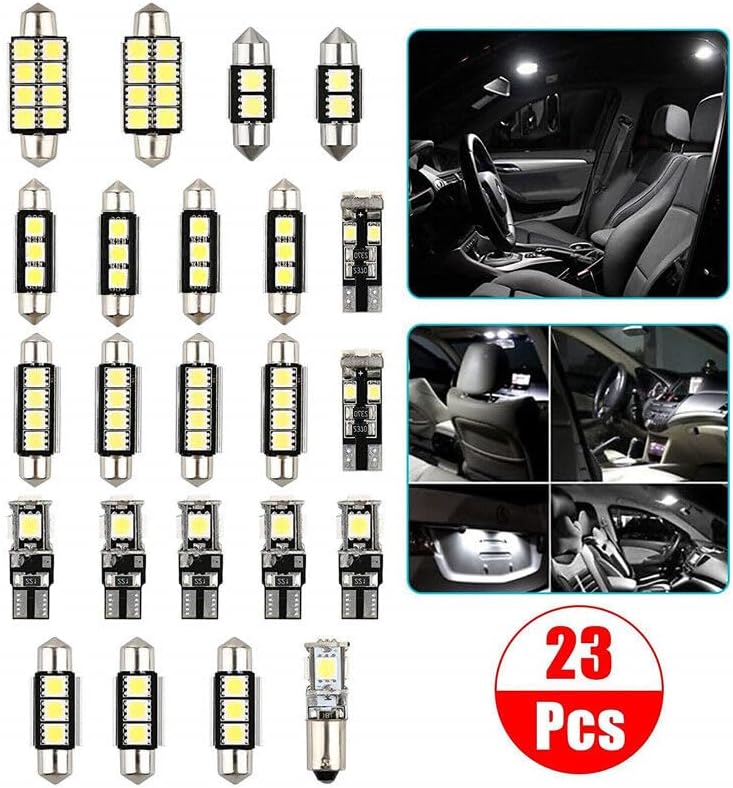 ya 13 9.15 baidi 23 Pack Car Automotive Light Bulbs Interior Exterior Pure White Dome Map Re